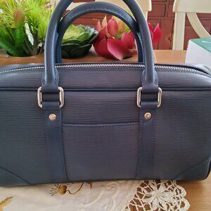 Louis Vuitton Epi Leather Vivienne MM Satchel in Blue/Silver